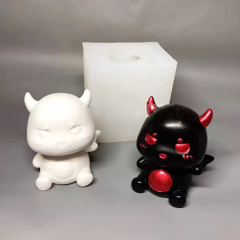 Khuôn Silicon Làm Thủ Công DIY Hình Quỷ 3D Dễ Thương