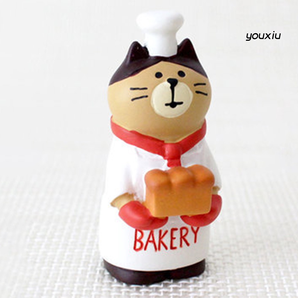 Mô hình mèo Zakka trang trí bánh kem