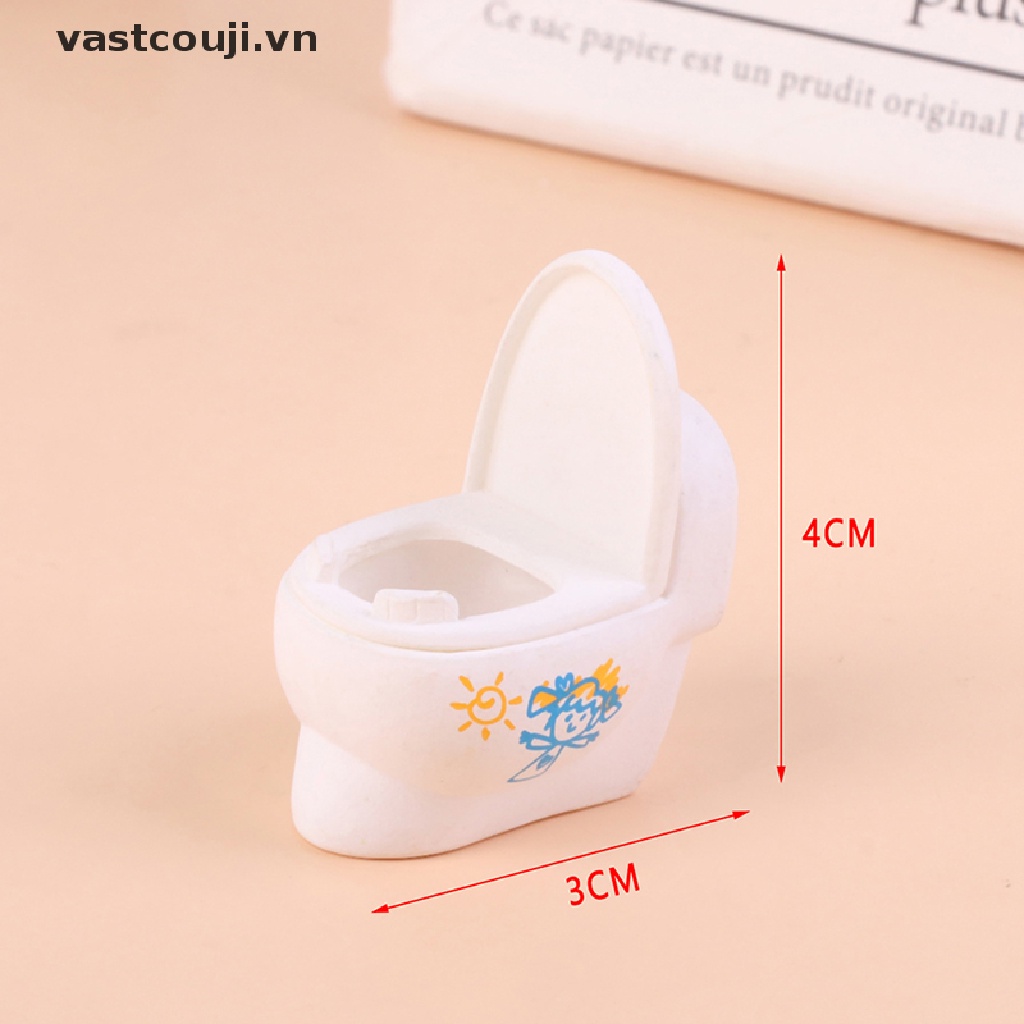 Mô Hình Toilet Dùng Để Trang Trí Nhà Búp Bê Tỉ Lệ 1: 12