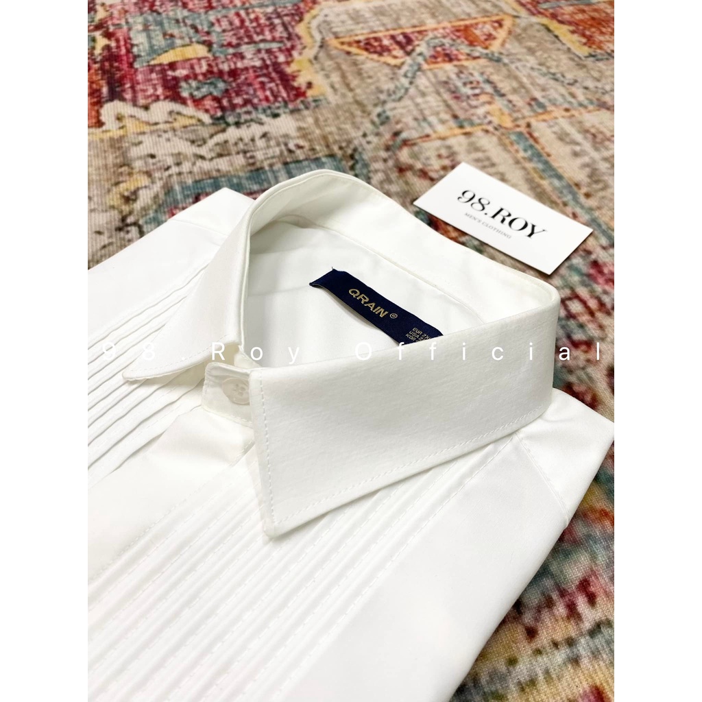 Áo sơ mi nam xếp ly chất vải lụa nến