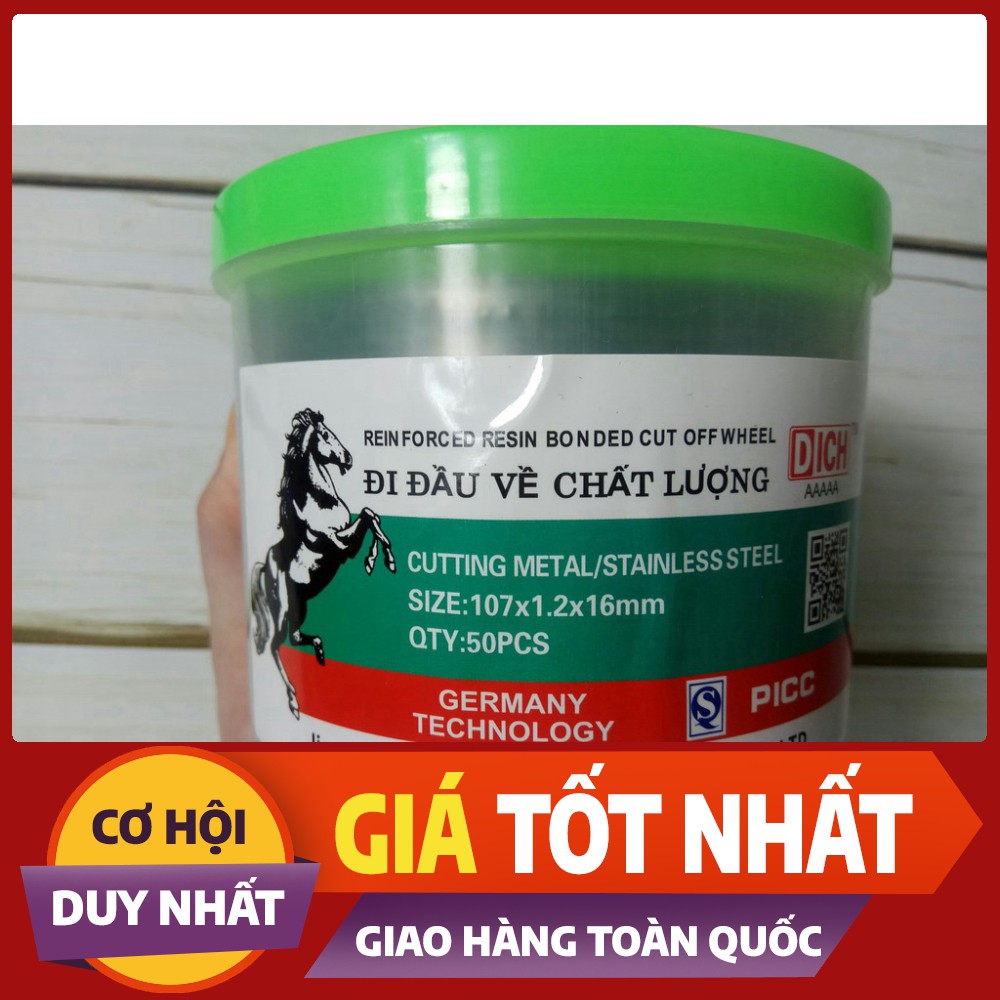 [HÀNG CHÍNH HÃNG] [ ẢNH THẬT]    ĐÁ CẮT 100MM NGỰA XANH 1 HỘP 50 VIÊN  [CHO KHÁCH XEM HÀNG]