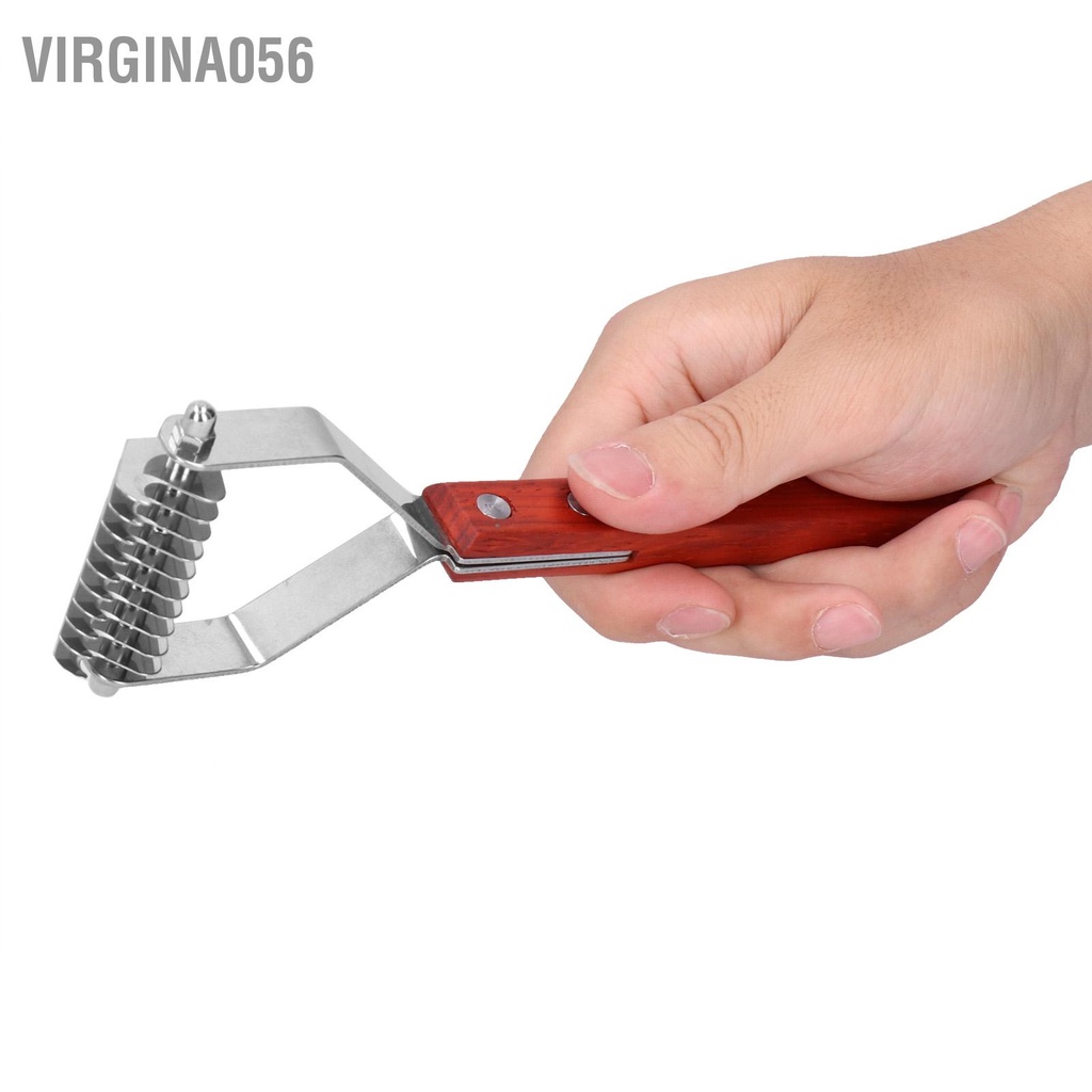Virgina056 Lược chải tóc cho thú cưng Y Shape Undercoat Bàn chó mèo Gỗ Xử lý cạo lông Công cụ