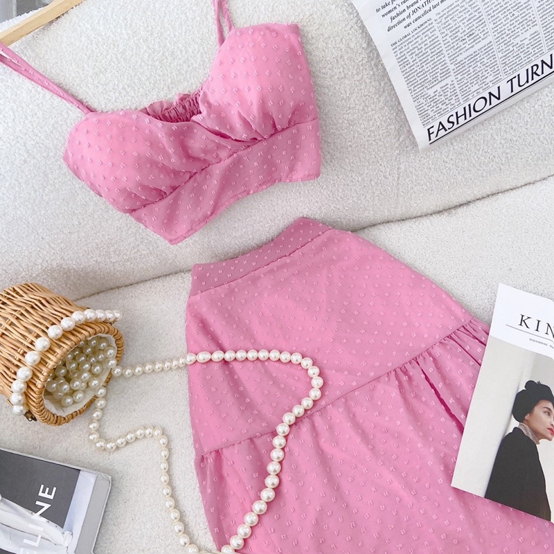 Set đồ nữ cá tính, set croptop chân váy rút form chuẩn mặc tôn dáng style sexy chất thun co giãn thoải mái hàng cao cấp