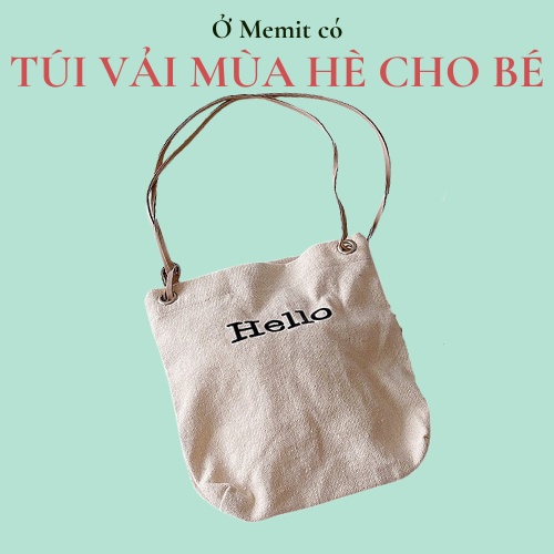 túi chữ Hello đậm chất mùa hè, đeo đi chơi, du lịch, dây đeo điểu chỉnh được độ dài