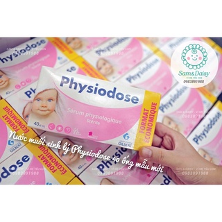 Nước muối sinh lý Physiodose Pháp (màu hồng, màu xanh)