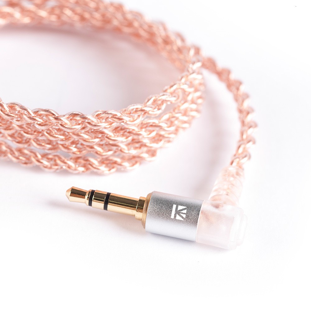 Dây cáp đồng 4 lõi 2 Pin / Qdc / Mmcx với đầu nối 3.5mm cho Kb06 Zsx Zs10 Pro