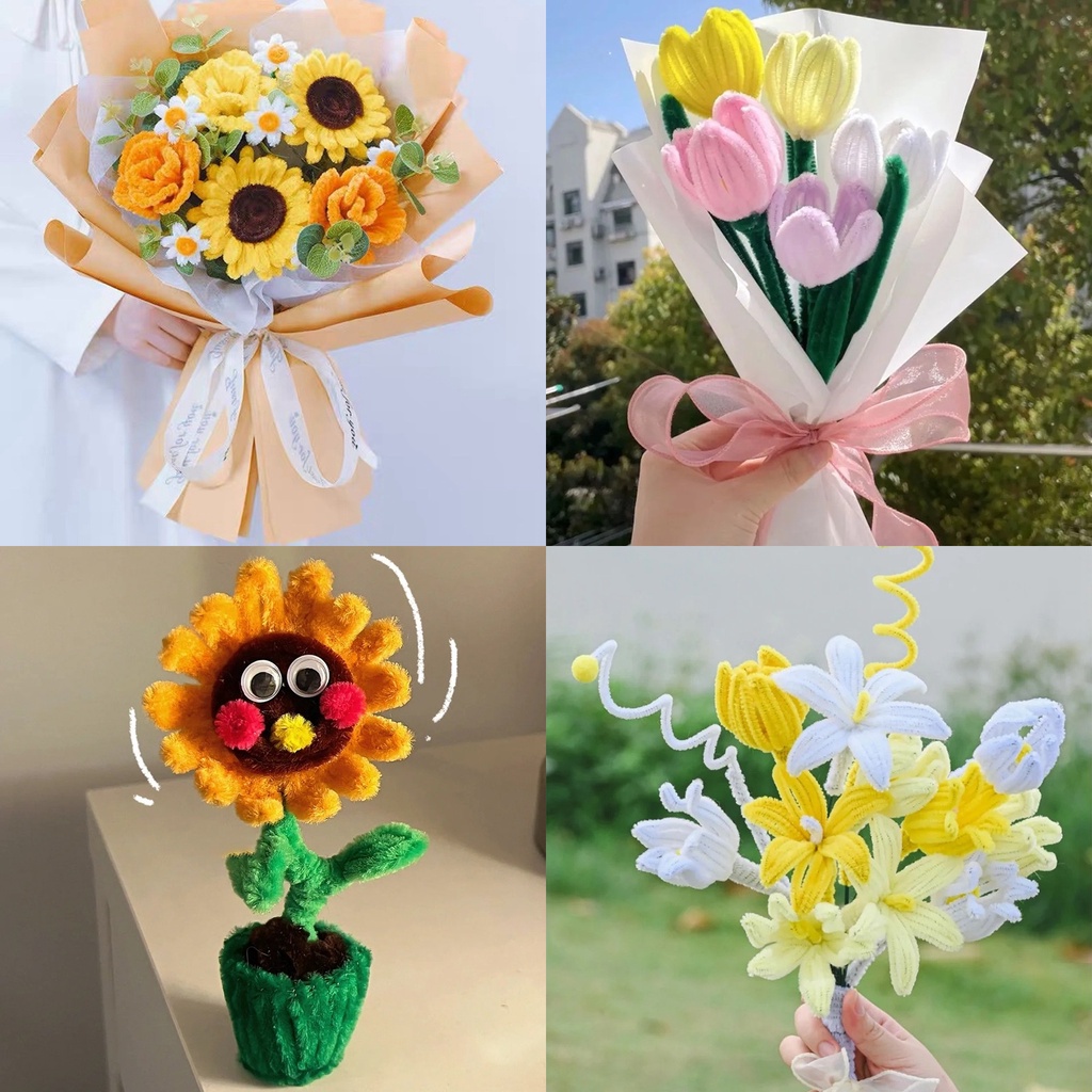 Set 100 Thanh Xoắn Tạo Hình Bông Hoa Sáng Tạo