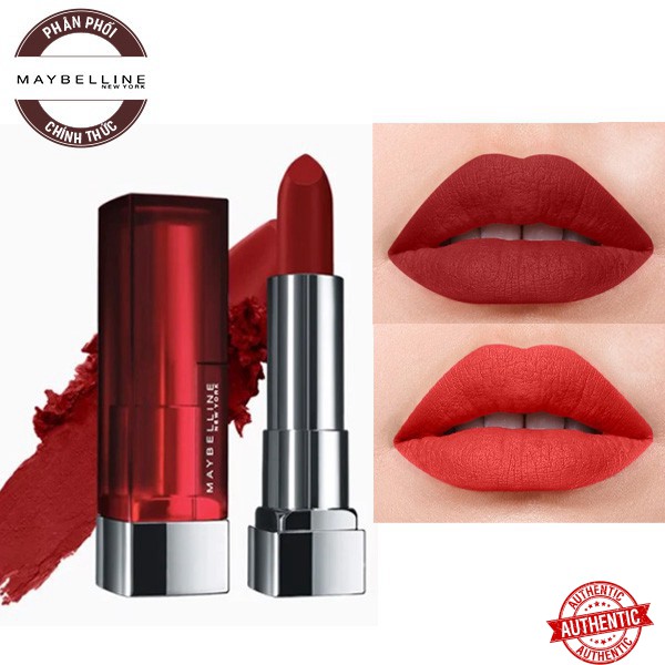 [Mã giảm giá] Son Thỏi Lì, Có Dưỡng Mịn Môi, Lâu Trôi Maybelline New York Color Sensational Creamy Matte 3.9g