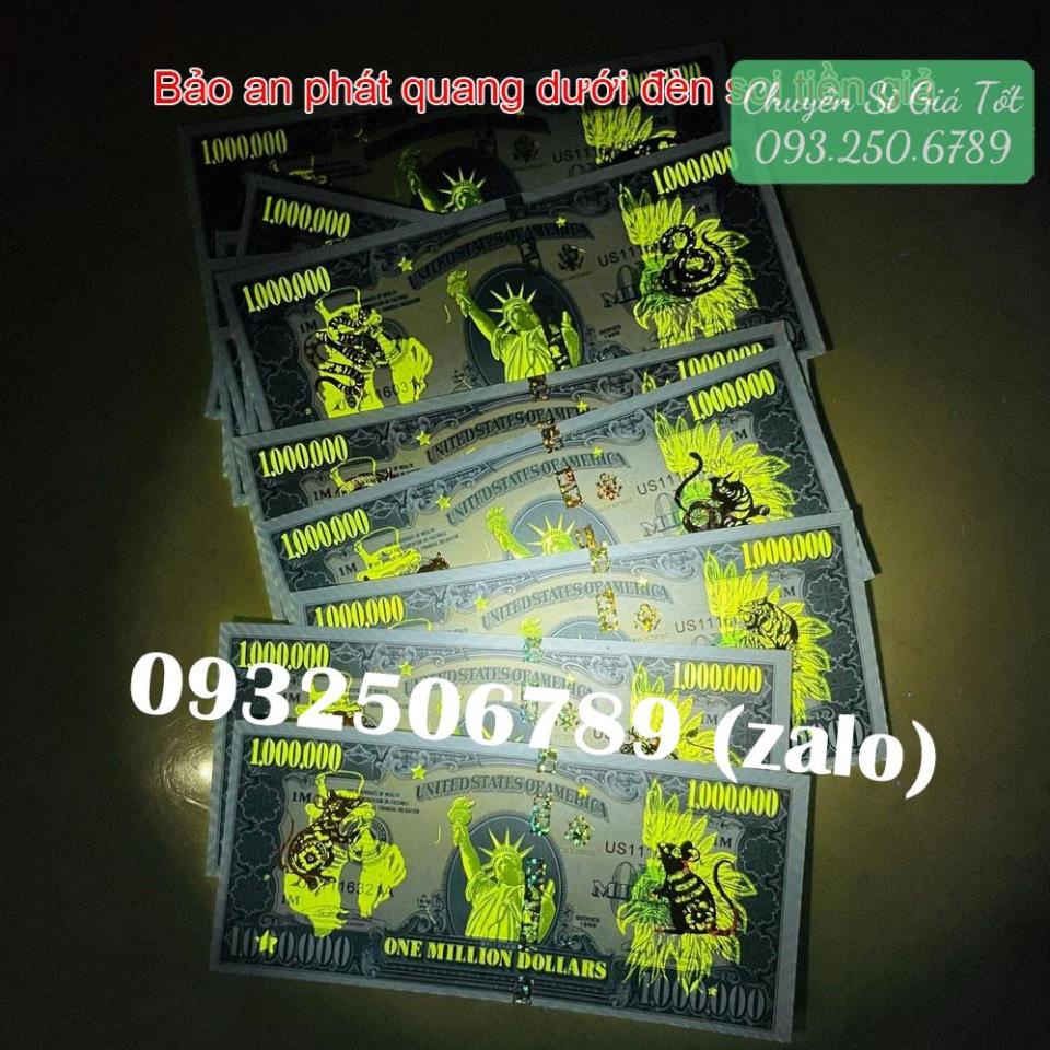 Tờ Tiền 1 Triệu Đô Hình Con Mèo - usd Kỉ Niệm Lưu Niệm, Có Bảo An