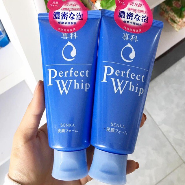 Sữa Rửa Mặt Perfect Whip Senka Nhật Bản, màu xanh dương