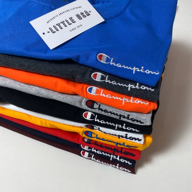 ÁO THUN CHAMPION EMBROIDERED SMALL LOGO TEE CHÍNH HÃNG AUTHENTIC - SHIPPED USA | BigBuy360 - bigbuy360.vn