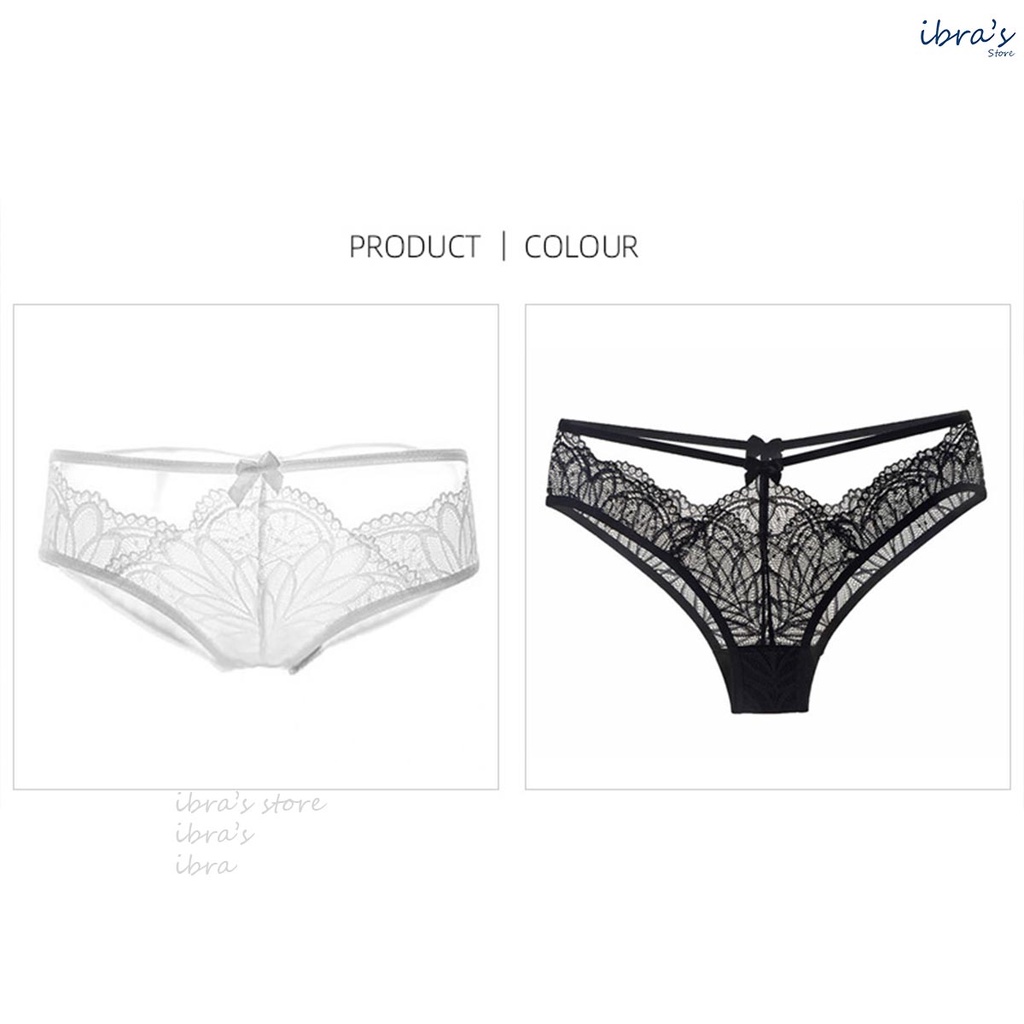 Quần lót ren nữ sexy xuyên thấu cao cấp, Lingerie dây sườn mỏng cạp thấp khoét eo gợi cảm | IBRA'S STORE i74