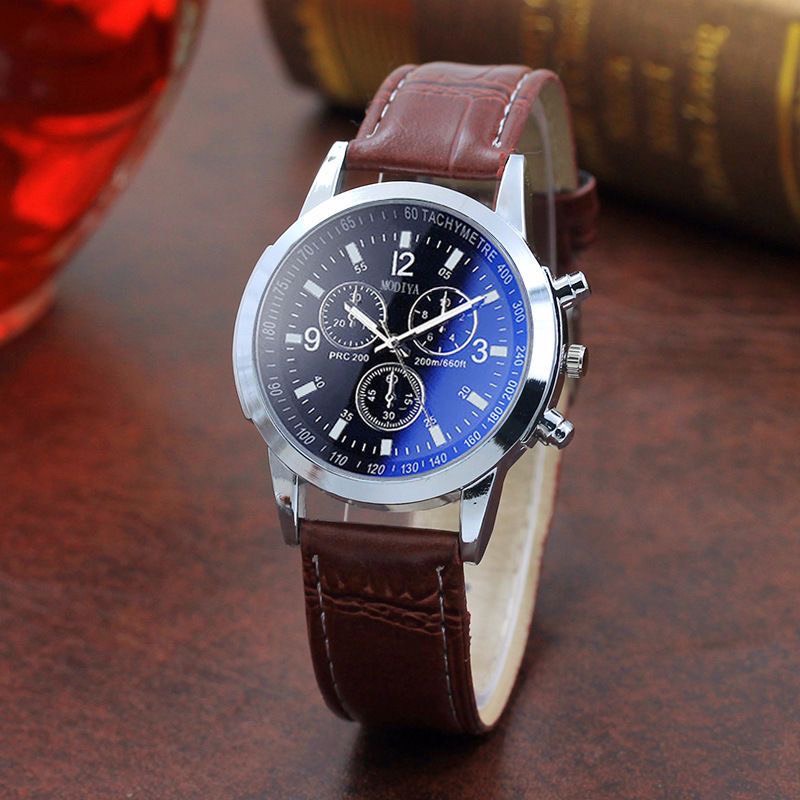 Đồng hồ nam nữ Modya MD09 mặt ám xanh tuyệt đẹp, dây da mềm êm tay
