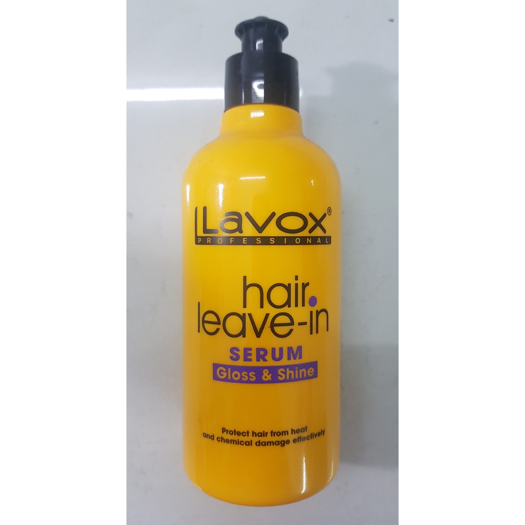 SERUM LAVOX HAIR LEAVE-IN SERUM GLOSS & SHINE NĂNG LƯỢNG BẢO VỆ TRƯỚC KHI UỐN DUỖI 250ml