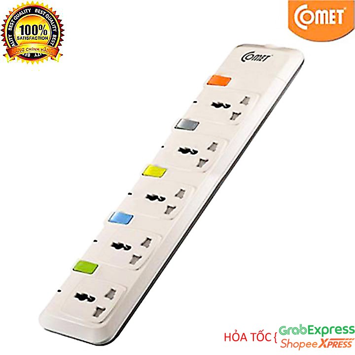 Ổ cắm điện đa năng comet CESG2503 dài 3m, 5 ổ cắm đa năng