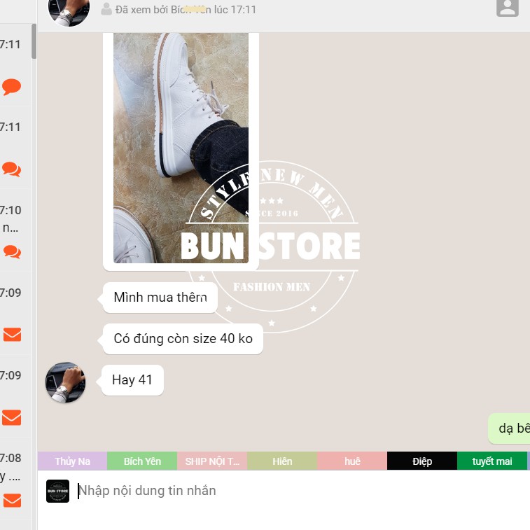 Giày Nam cao cấp Bun Store - Giày da Nam đẹp Sneaker sang xịn G9823T
