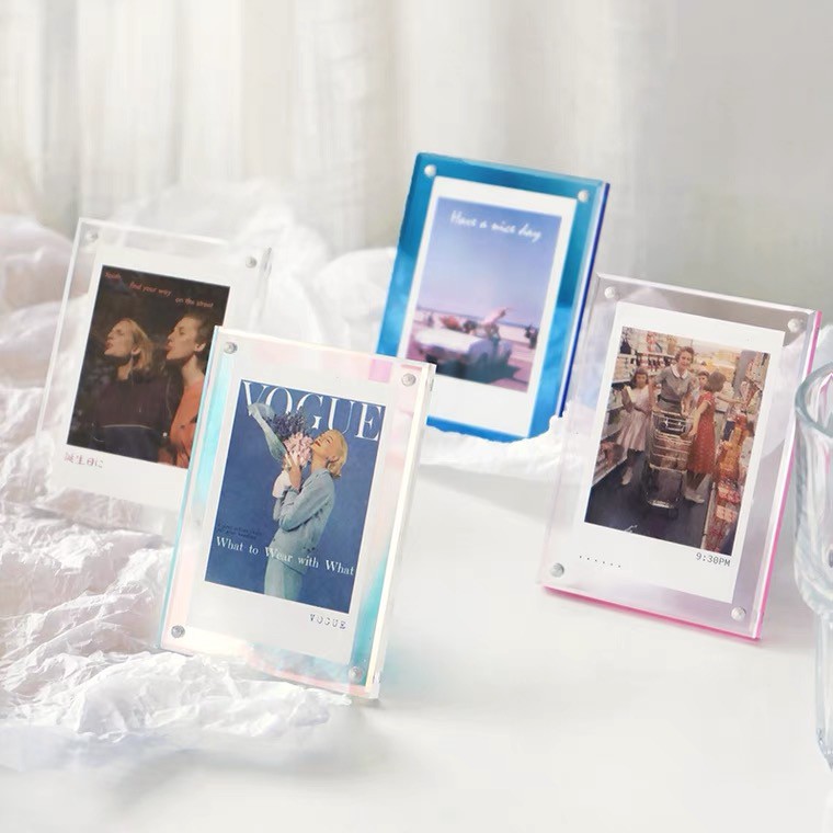 Khung ảnh Acrylic trong suốt để bàn, có từ tính và giá đỡ - Acrylic Frame