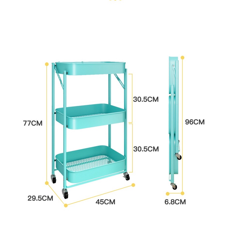 Kệ đa năng 3 tầng gấp gọn - Kệ bỉm sữa 3 tầng đa năng gấp gọn thông minh tiện lợi