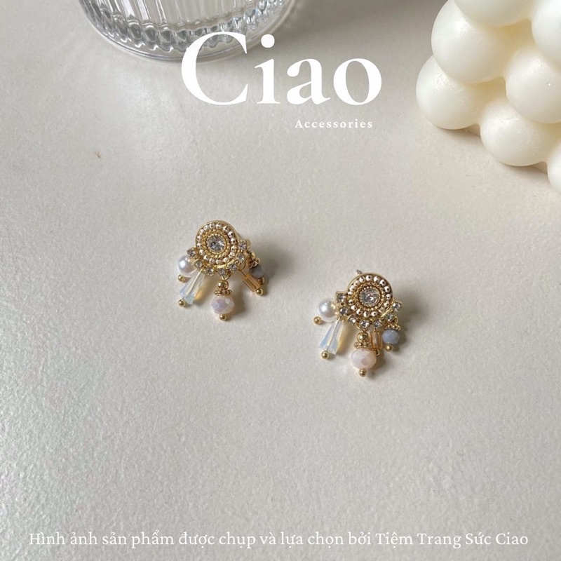 [NEW ITEMS] Khuyên tai/ Bông tai mạ bạc S925 thiết kế tinh tế sang trọng Dreamcatcher Ciao