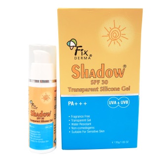 Gel chống nắng cho da mụn nhạy cảm Fixderma Shadow SPF30 Transparent Silicone Gel 30g