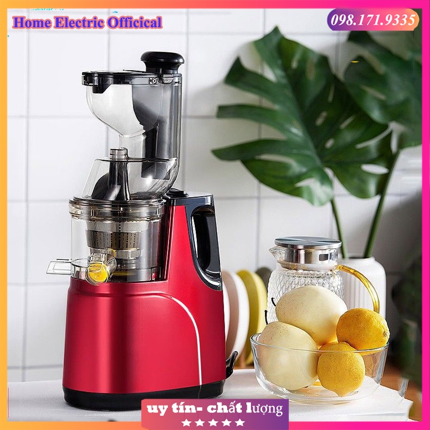 Máy ép chậm hoa quả Nineshield KB-F8B, máy ép chậm nguyên quả cổ bình to, rặng kèm 2 cốc đựng, bàn chải hoạt động êm ái