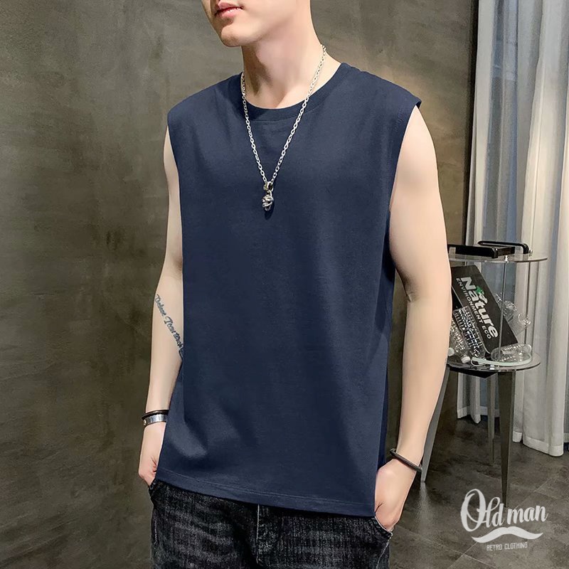 Áo Thun Ba Lỗ, Áo Tanktop Thể Thao Nam, Kiểu Sát Nách, Basic Trơn Cotton