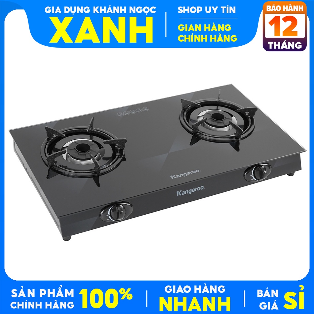 Bếp gas đôi Kangaroo KG8G1A Chính hãng trưng bày 99%+Tặng dây gas-bếp bền tốt tiết kiệm gas