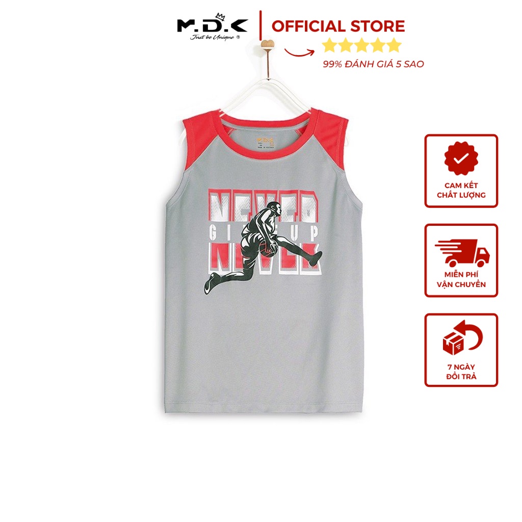 Áo Thun Bé Trai M.D.K Printed Tank W. Shoulder Contrast M.D.K - chất liệu Dri-Fit nhẹ, mát