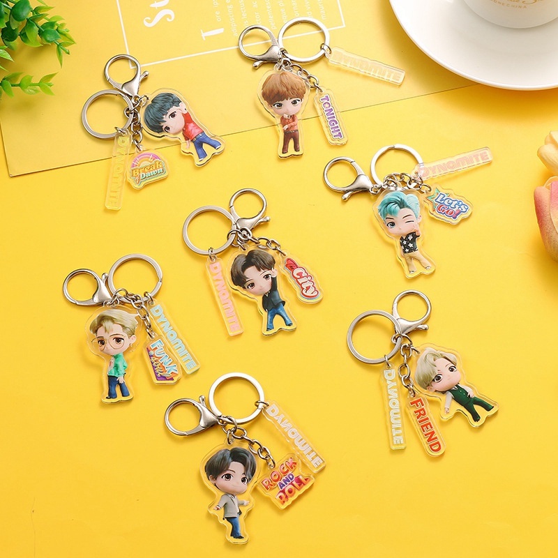 Móc Khóa Acrylic In Hình Các Thành Viên Nhóm Nhạc Bts 2021