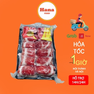 Ba chỉ bò mỹ cuộn - ba chỉ bò mỹ dải -Lõi vai bò mỹ khay 500g hàng xuất khẩu [ship hỏa tốc 1h]/Thịt bò mỹ [ Hana Food ]