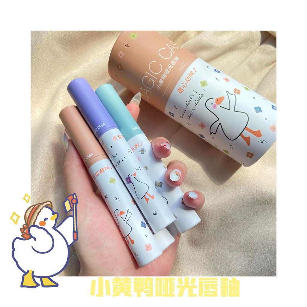 Set 5 Son Kem Lì Magic CASA Hình Vịt Dễ Thương