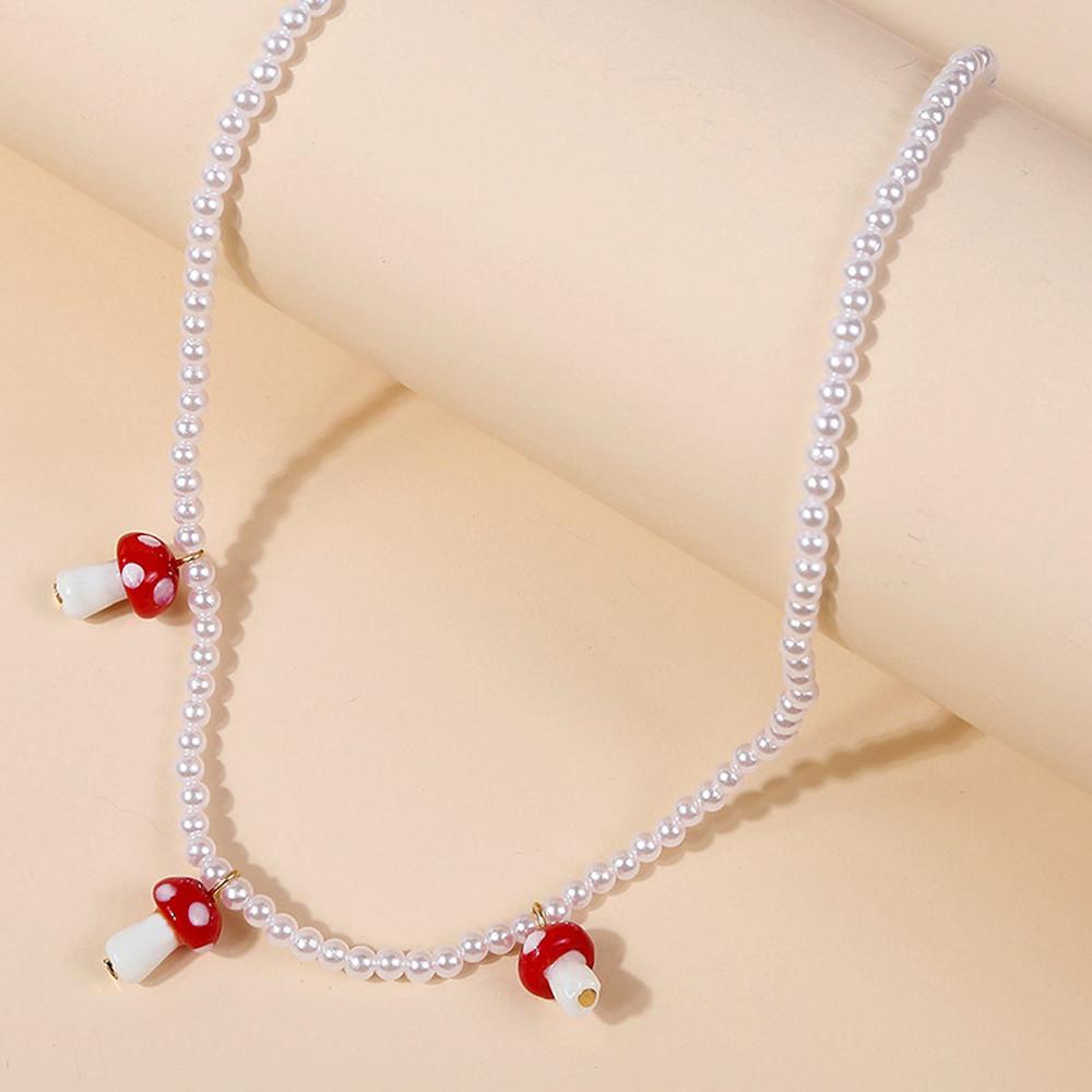 Vòng cổ Mặt Hình Nấm Ngôi Sao Trái Tim Đôi Mới Cho Nữ