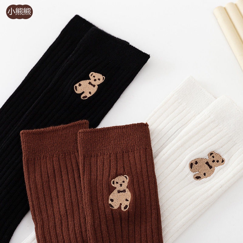 Vớ Cotton Cổ Cao Phong Cách Hàn Quốc Thời Trang Xuân Thu Mới Cho Bé Gái
