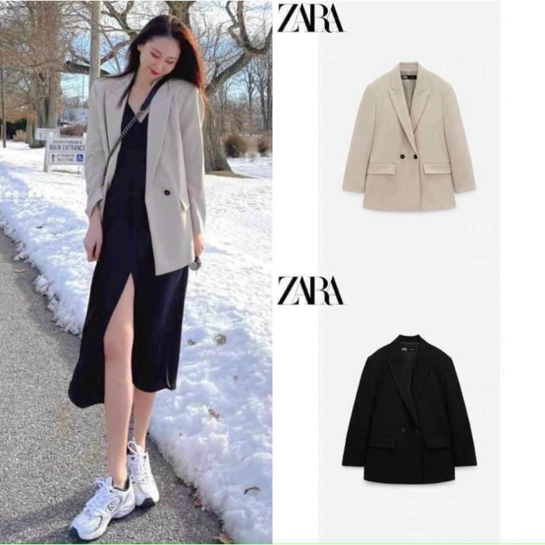 áo khoác nữ blazer 2 màu đen và be | BigBuy360 - bigbuy360.vn