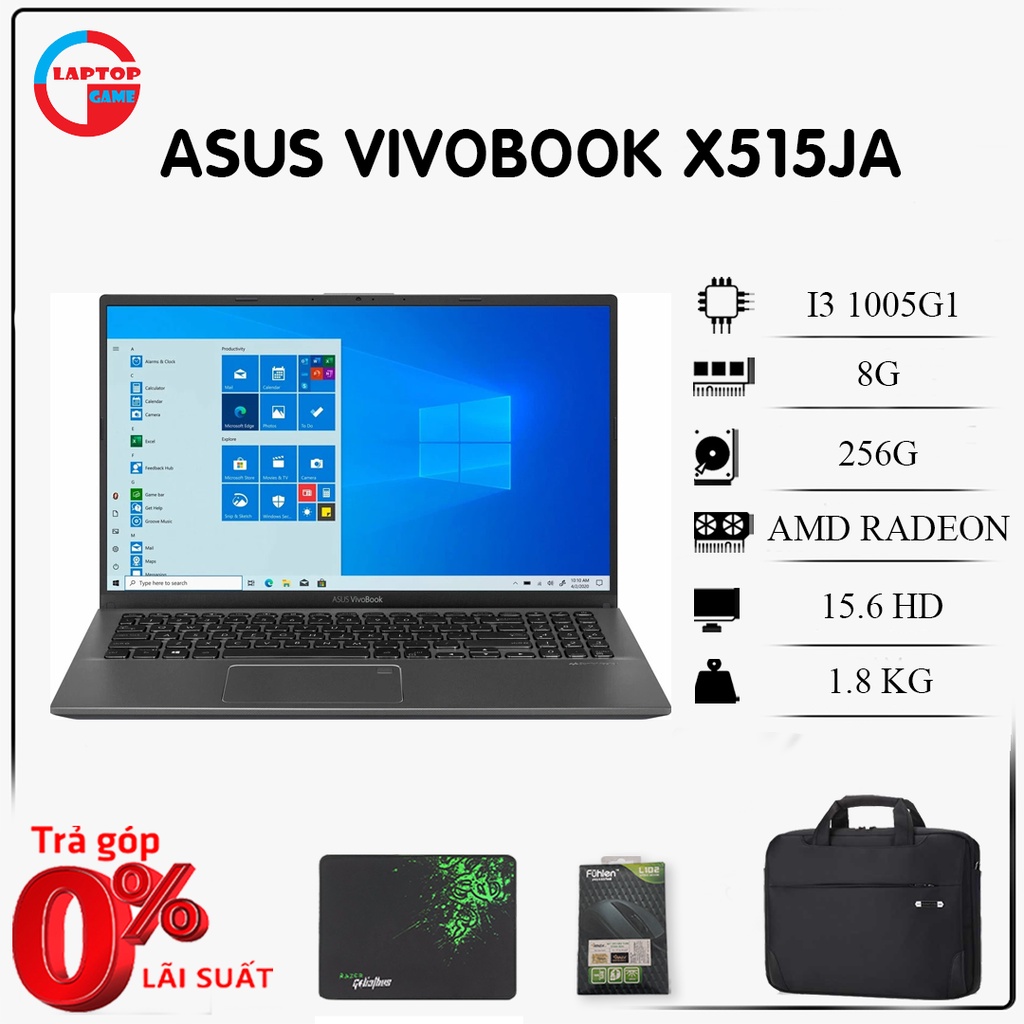 Asus Vivobook X515JA Core i3 1005G1/8GB/256GB SSD/15.6"HD/Win 10