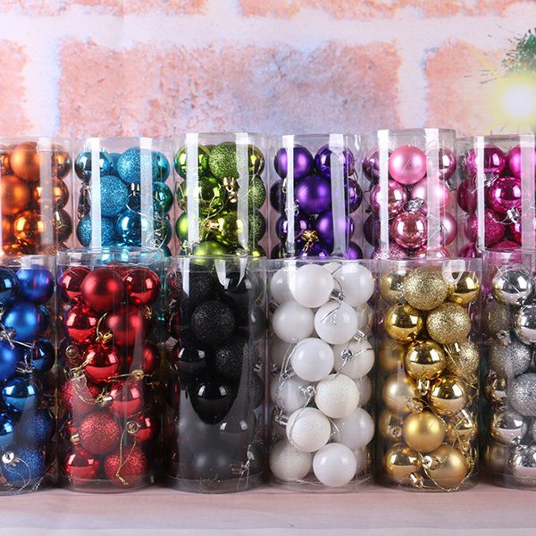 Combo 12 Quả Châu Trang Tri Noel Đường Kính 4cm