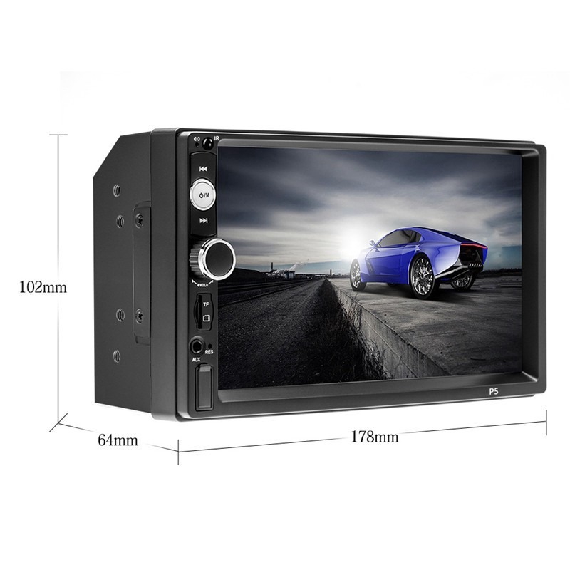 P5 7 "Double 2 Din HD Màn hình cảm ứng Xe Video MP5 Player Android / IOS MirrorLink