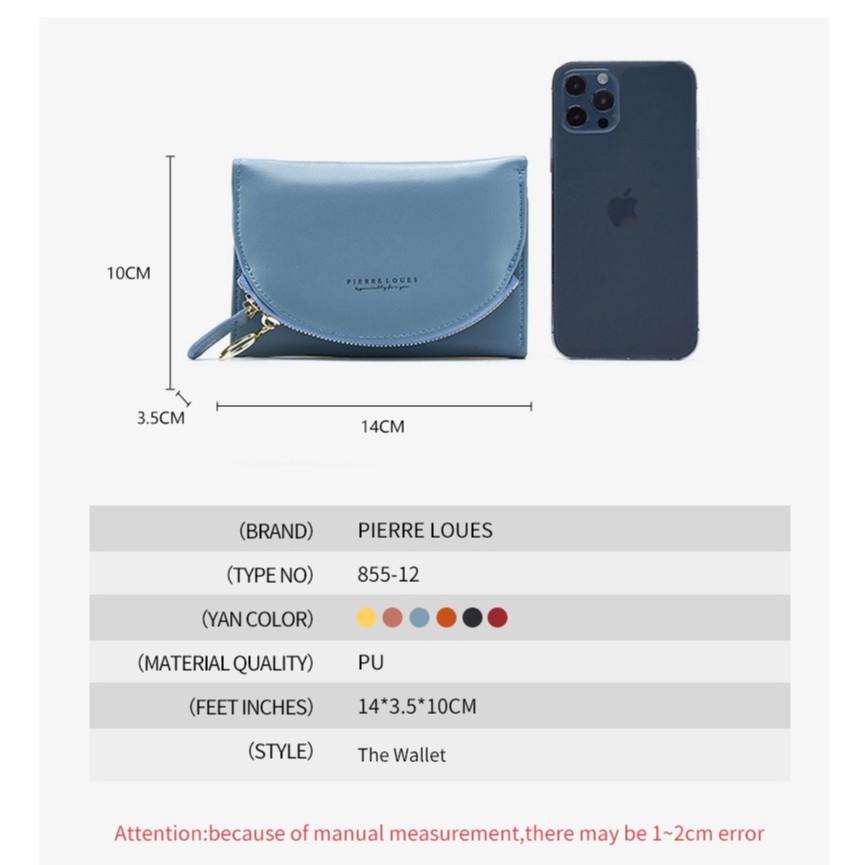 Ví Cầm Tay Pierre Loues Da Pu Cỡ Nhỏ Đựng Thẻ Thời Trang Cho Nữ