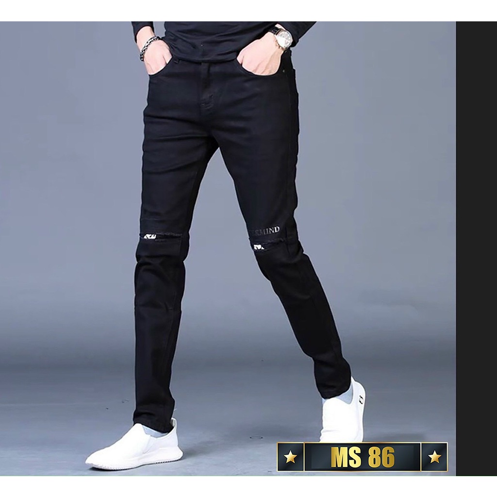 Quần jean nam co giãn, quần bò nam rách nhiều màu thời trang Bi shop ms34