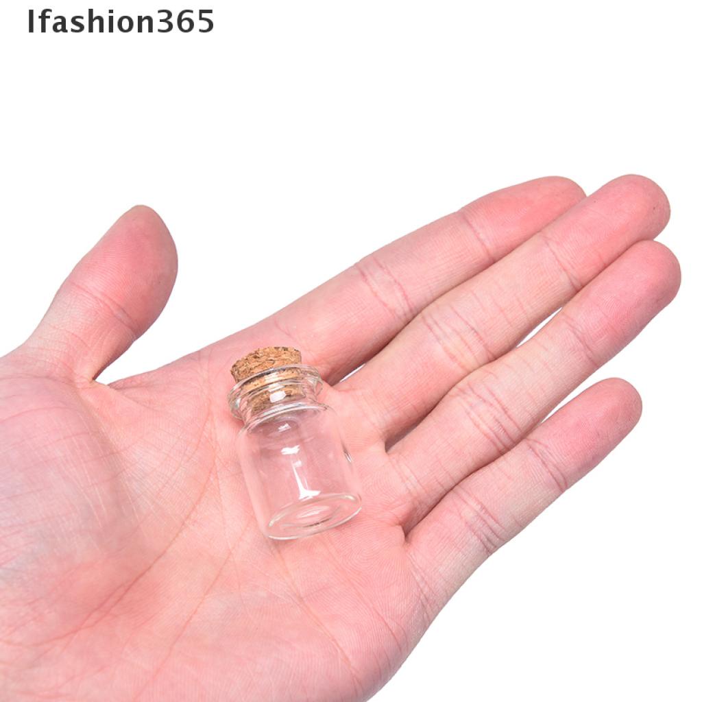 Set 10 lọ thủy tinh mini 365 với nút bần trong suốt trang trí tiệc cưới