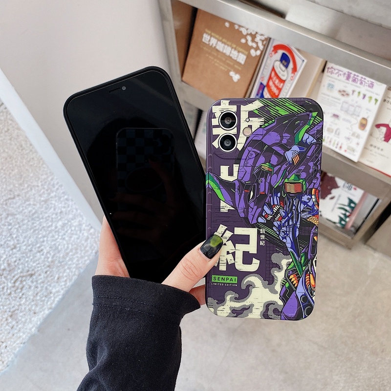 Ốp Cartoon Neon Genesis Evangelion Case Iphone 15 Pro Max 14 13 12 Pro 11 TPU Soft Cover