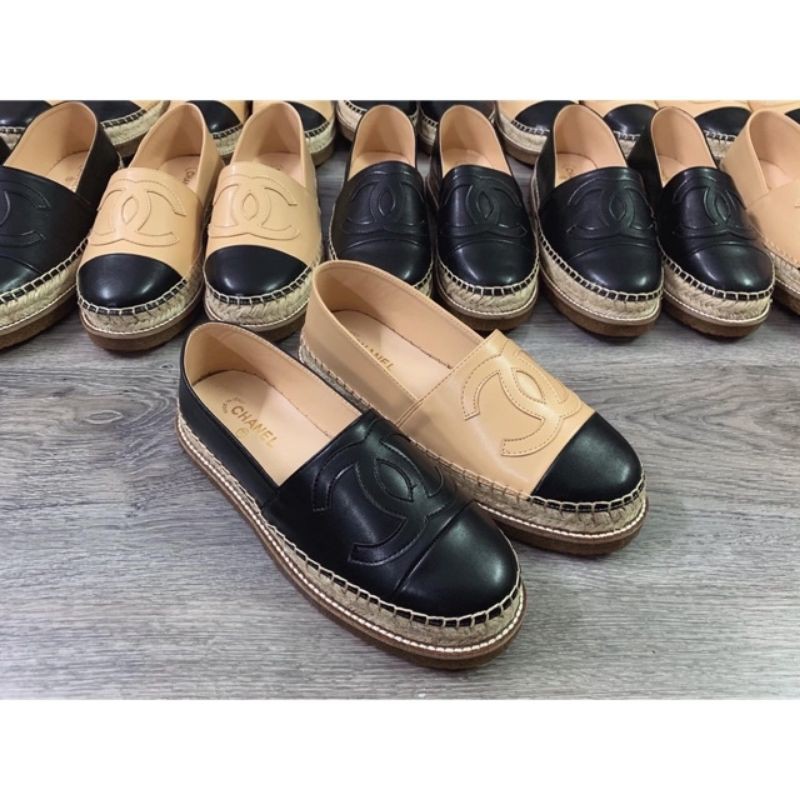 Giày đế cói Chanel