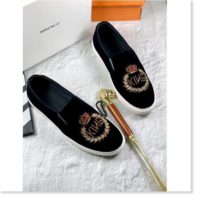 𝔹𝕆𝕊𝕊 𝕊ℍ𝕆𝔼𝕊 ⚜️ Giày Lười Nam Da Lộn Mác KING Đá Xịn , Đế Khâu Xịn Hàng Cao cấp