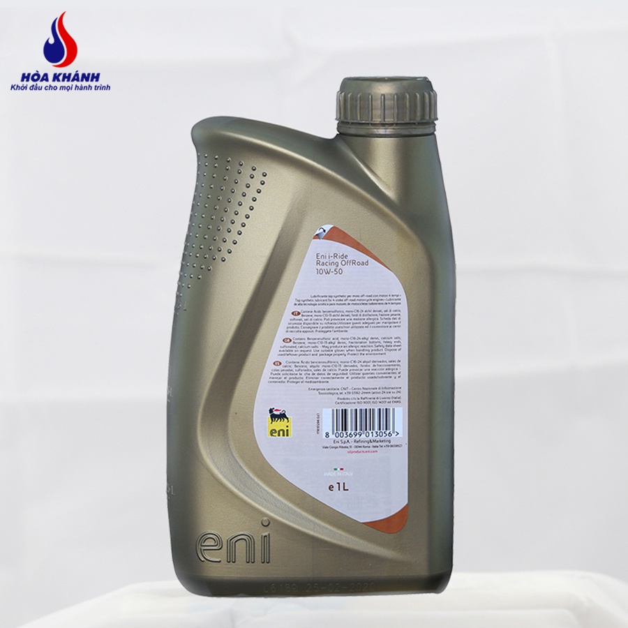 Dầu nhớt xe máy tổng hợp toàn phần Eni i-Ride racing offroad tec 10w-50