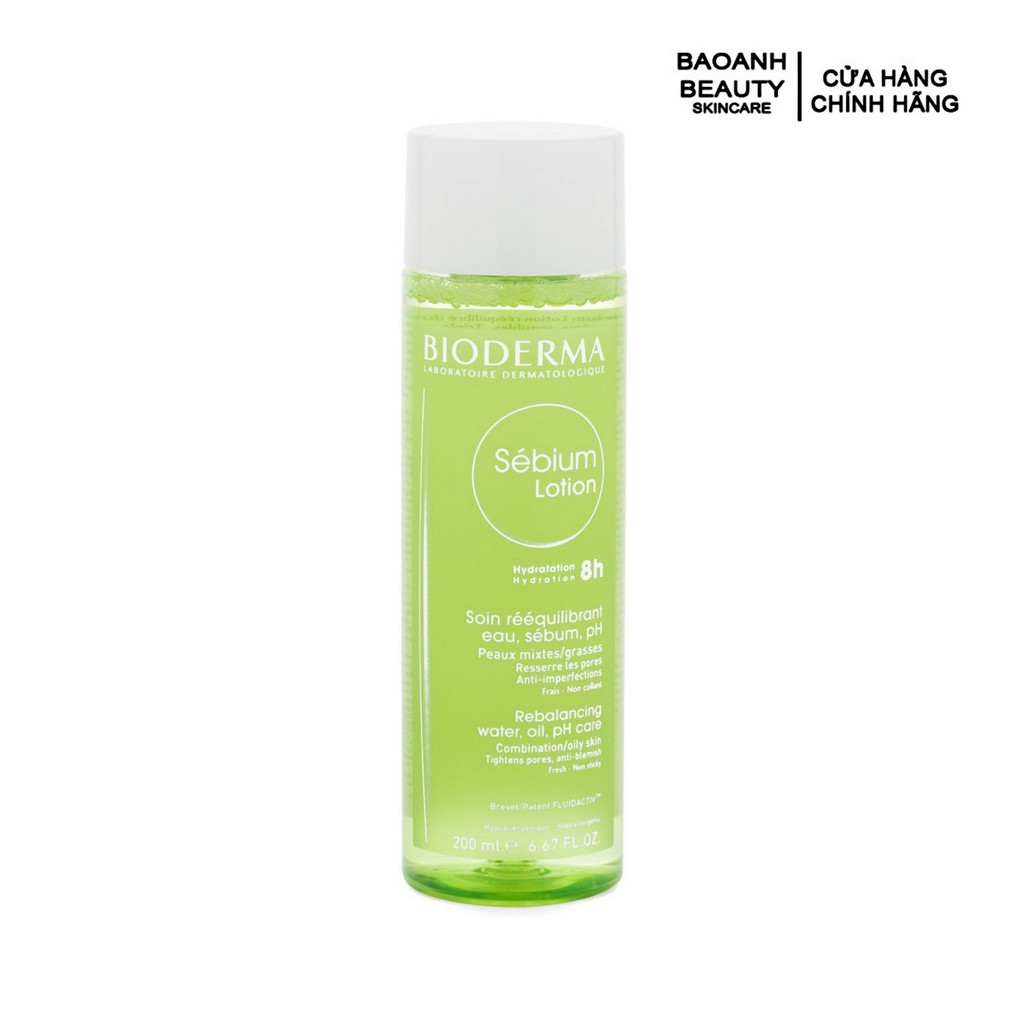 Dung dịch dưỡng da, cân bằng PH dành cho da hỗn hợp đến da dầu  Bioderma Sebium Lotion 200ml - mã 7514