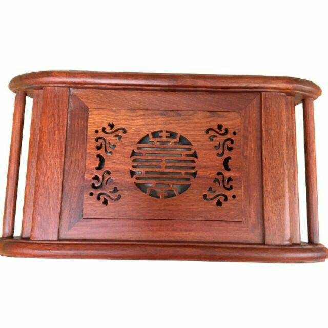 Khay ấm chén gỗ hương size 55