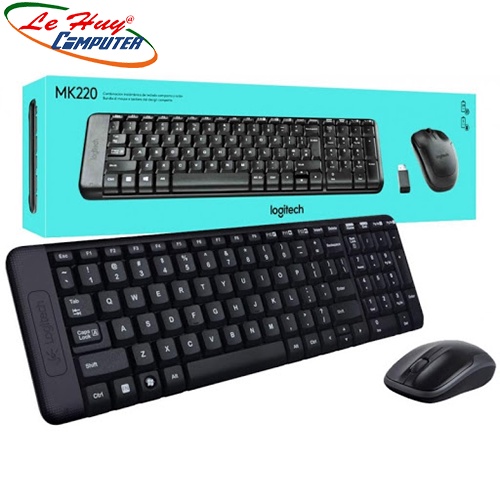 Bộ Bàn Phím Và Chuột Logitech MK220 Không Dây