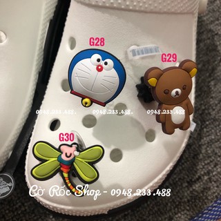 Nút cài trang trí dép JIBBITZ charm sticker (Mã: G16-G32) hàng sẵn, ship từ 10 sp