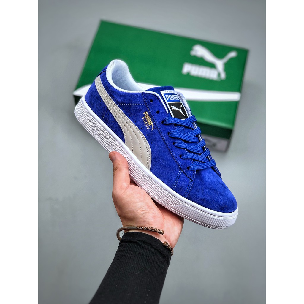 Giày Puma Chất Liệu Da Lộn Cổ Điển Có Chữ Ký Cho Nam Nữ