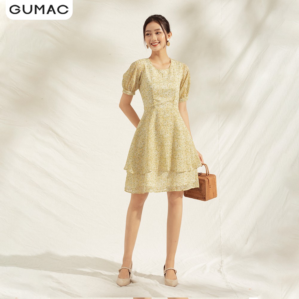 Đầm 2 tầng tay phồng DA1174 GUMAC